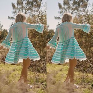 Anthropologie x DEVOTION Petra Embroidered Tunic Dress